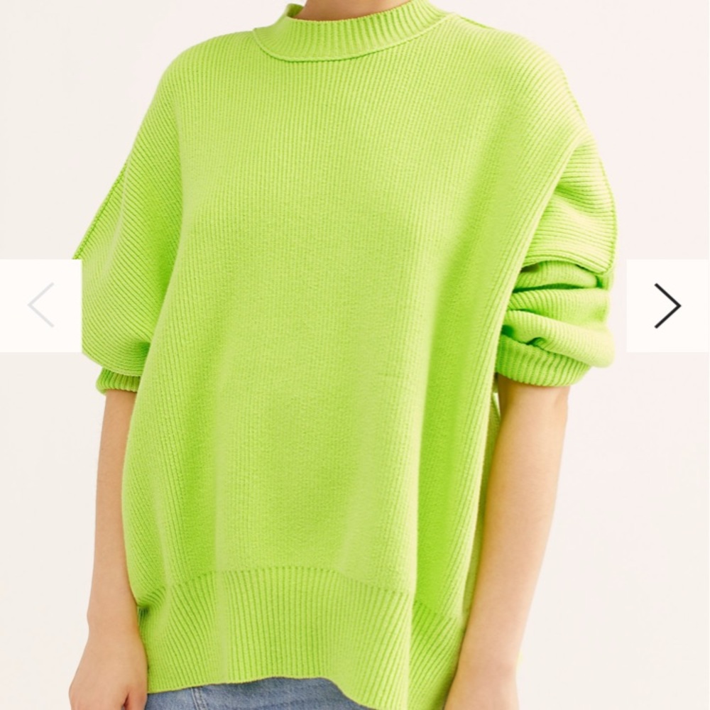 Bright Lime Free People Easy Street Tunic LG